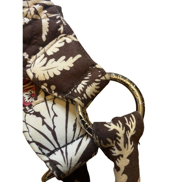 Vera Bradley Imperial Toile Large Hobo Shoulder Bag Brown White Pink Birds - Picture 14 of 16